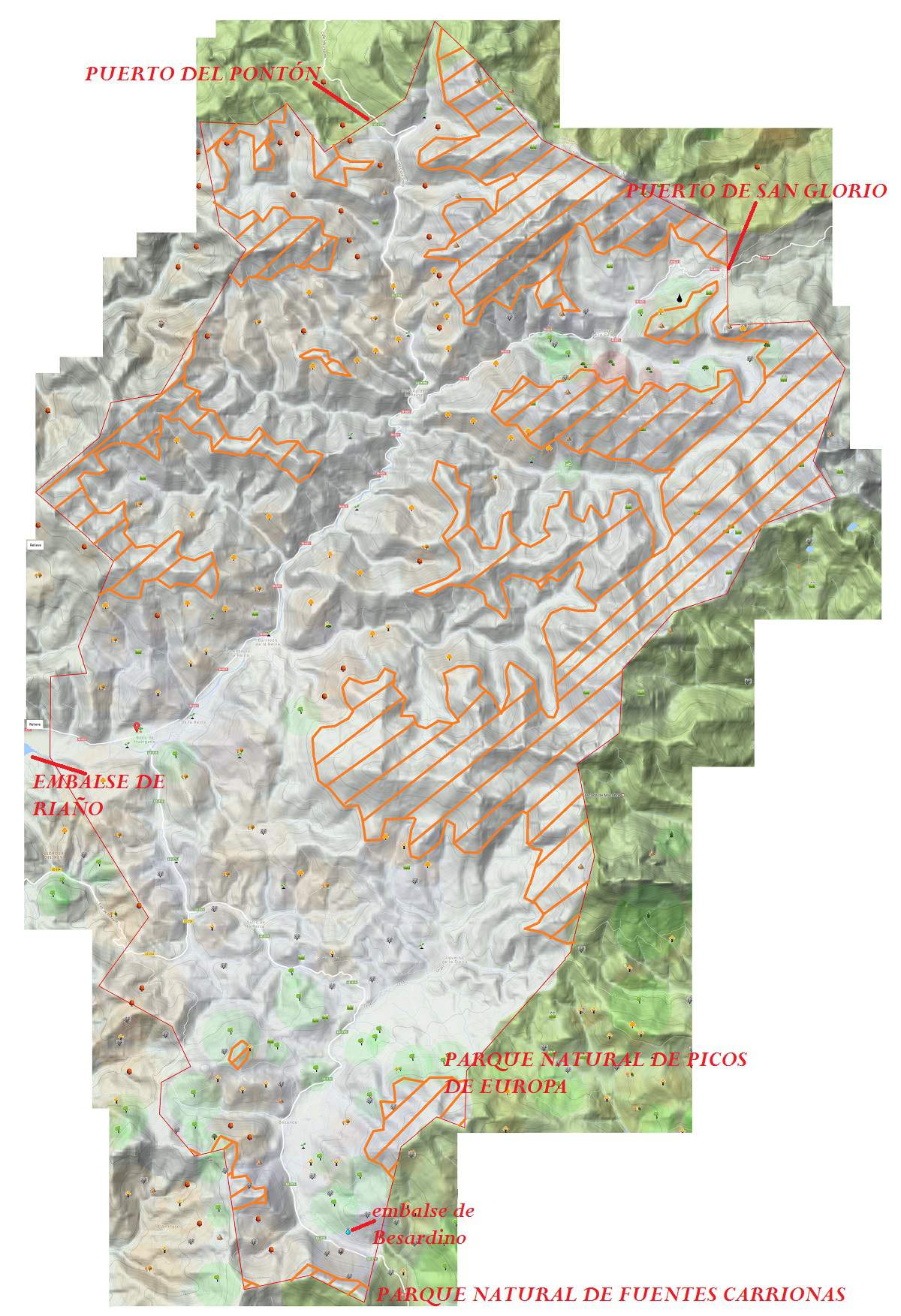 Mapa de Boca de Huérgano