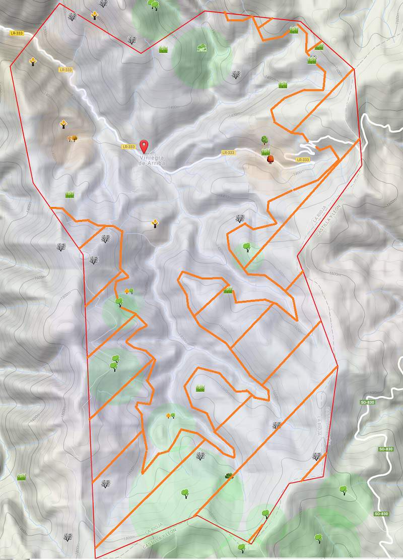 mapa de Viniegra de Arriba