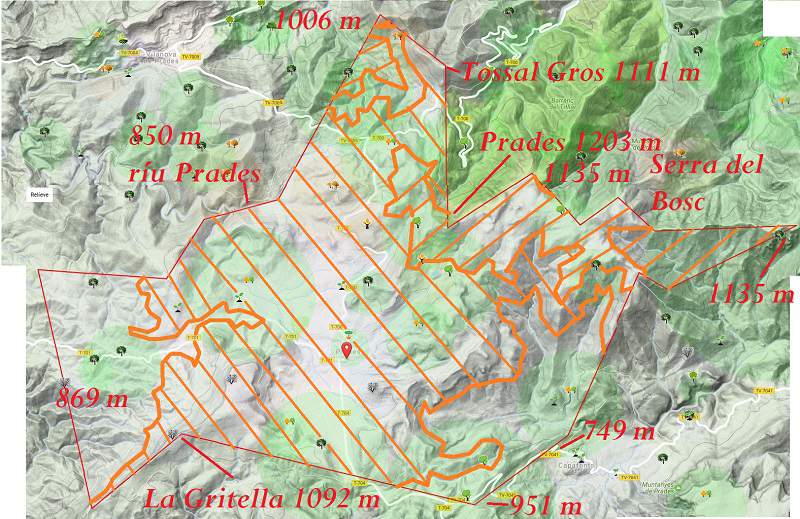 Mapa de Prades