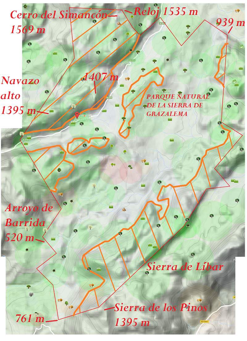 Mapa de Villaluenga del Rosario